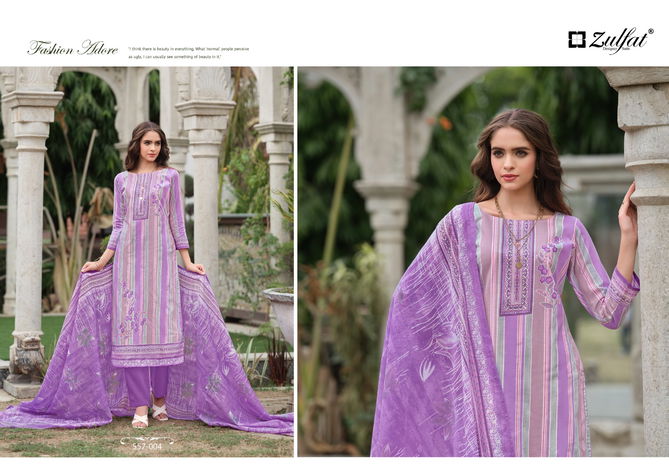 Nazrana Vol 3 By Zulfat Designer Printed Pure Cotton Dress Material Wholesale Online
